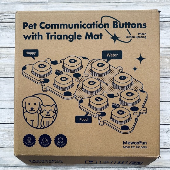 Mewoofun Pet Communication Buttons With Triangle Mat - Picture 8 of 9